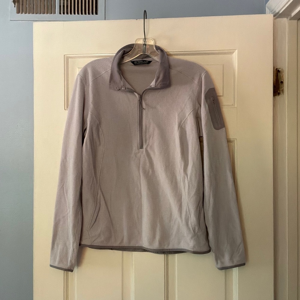 Arcteryx Delta LT Zip Neck Fleece Pullover Gray Women's M Gorpcore Hiking